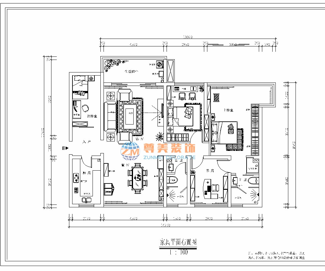 天健世纪花园梁姐5-2-1702现代中式效果图